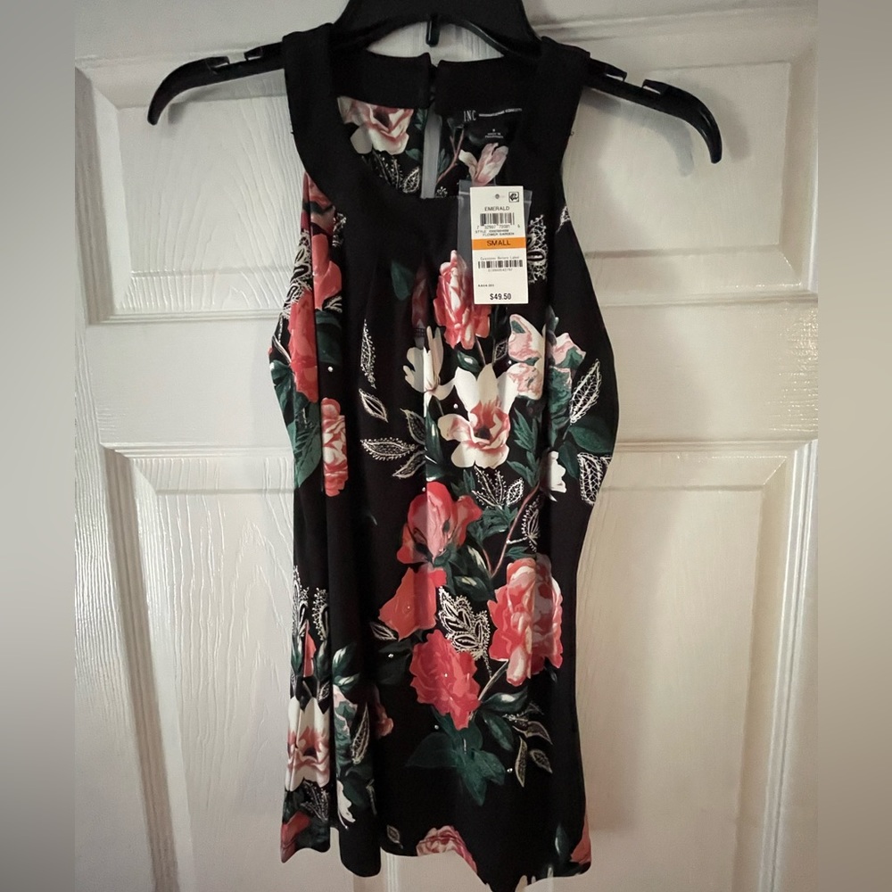INC International Concepts Floral Tank Top Size Small New with Tag